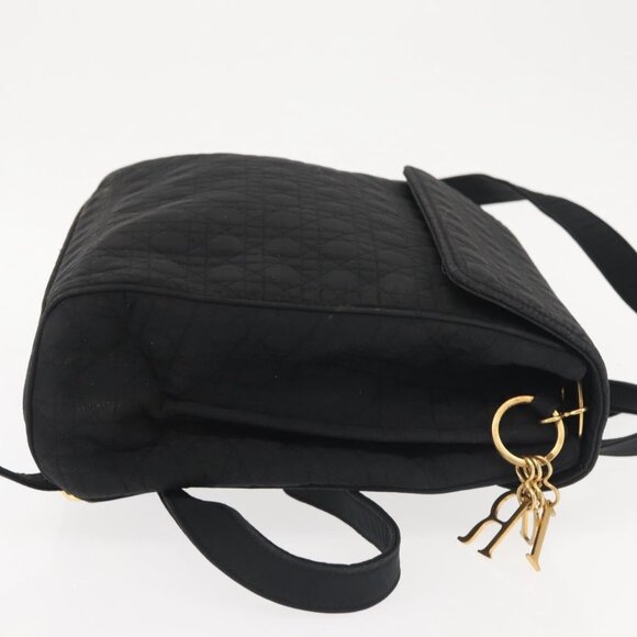 Christian Dior Canage Backpack Nylon Black Gold Auth BA5824 main image 11